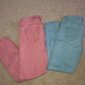 2 pairs of celebrity pink crop jeans